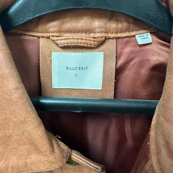 Billy Reid  Washed Cullen Jacket Saddle Brown Cow Leather - Large - Picture 4 of 6
